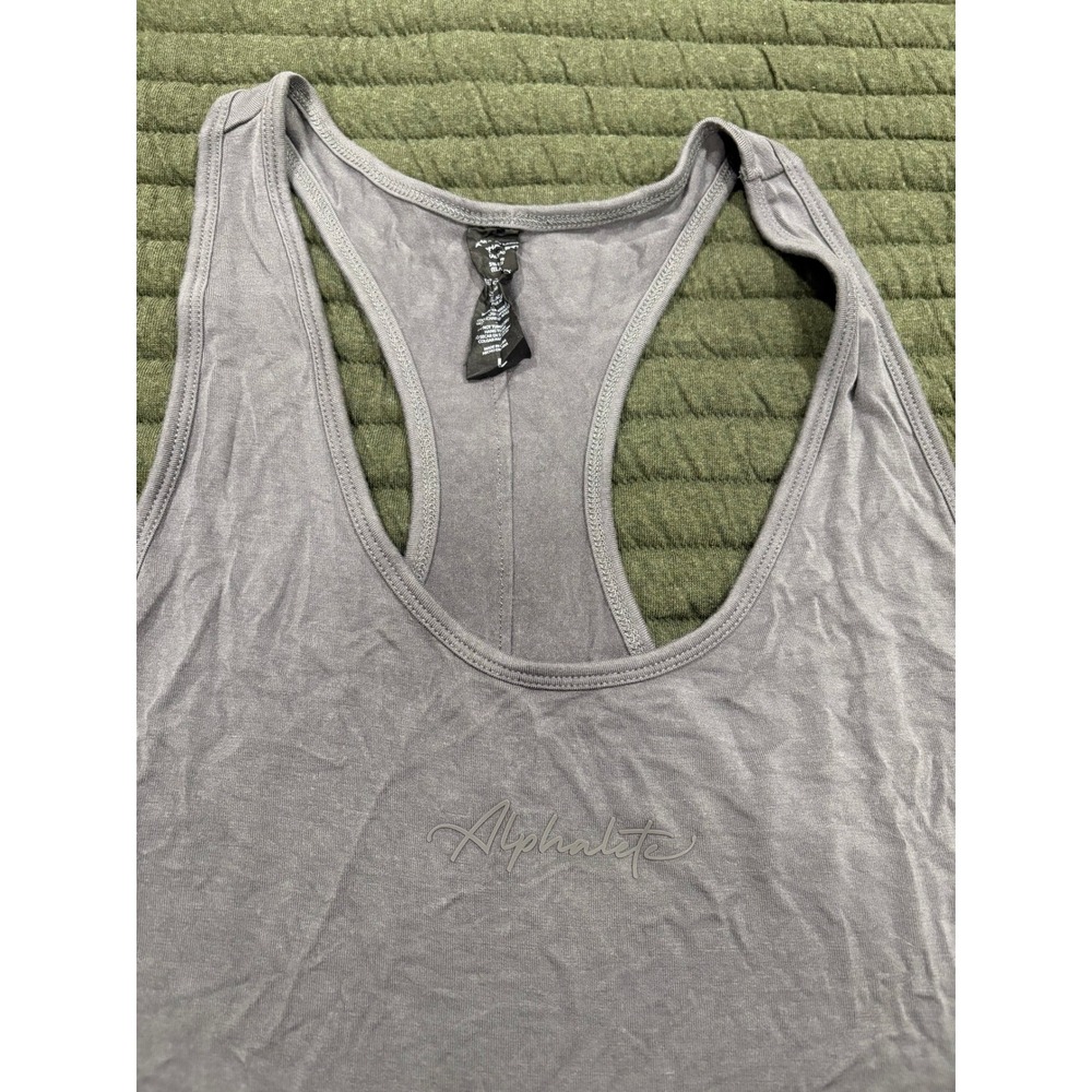 Alphalete Aspire Tank Womens Grey Charcoal Size Large Soft Stretch Racerback - Picture 3 of 3